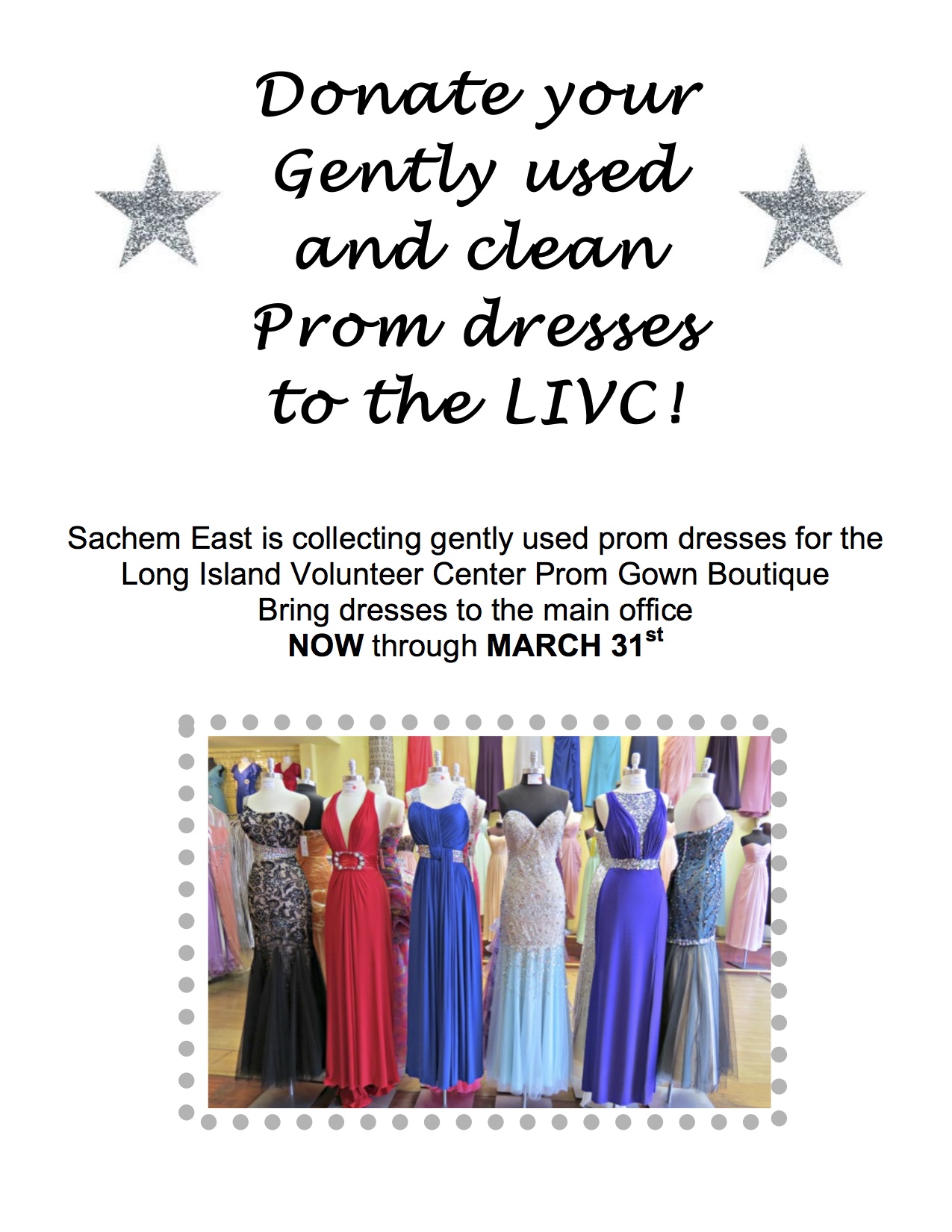 Reminder: Donations of gently used business clothing are welcome for Dress  to Impress